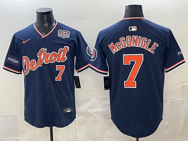 Men Detroit Tigers #7 McGonigle blue Nike 2026 MLB Jersey 0401004->->MLB Jersey